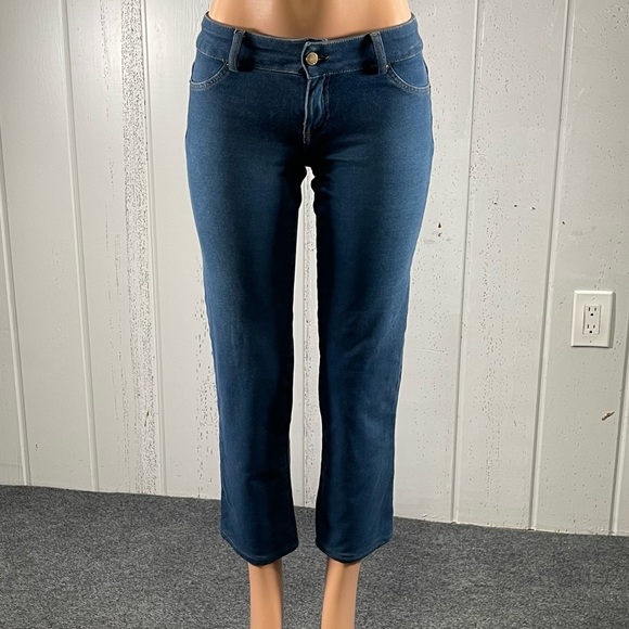 *Jennifer Lopez Women's Crop Straight Leg Denim Jeans Sz 9 - Picture 1 of 11